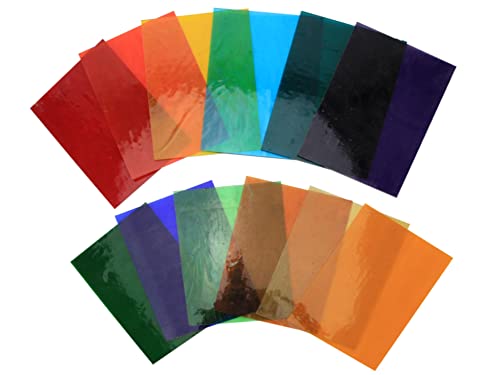 Buenoarte 12 Sheets Stained Glass Sheets, 6 X 8 Inch Cathedral Stained Glass Sheets, Art Bubble Glass, Mosaic Tiles Crafts For Diy Glass Craft Lovers (Transparent Mixed Color) #TOP3