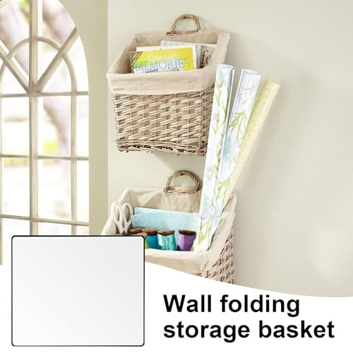 Panier à linge mural pliable avec système de fixation adhésive robuste
