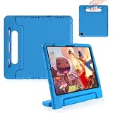 E-puhate for iPad Pro 13 inch Case 2024 with Pencil Holder and Anti-Slip Hand Stand, Super Protection Rugged EVA Shockproof Kids Cover Compatible with iPad Pro 13-inch (M4)-Blue