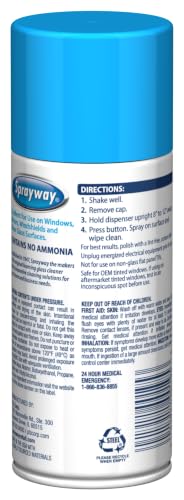 Image of Sprayway Foaming Glass Cleaner | Fresh Scent | 6 oz. | Pack of 1