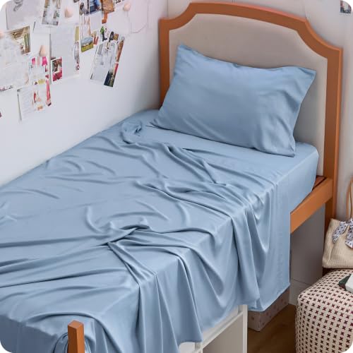 Image of Bedsure PureWoven 100% Rayon Derived from Bamboo, Twin XL Sheets, 3 Pieces