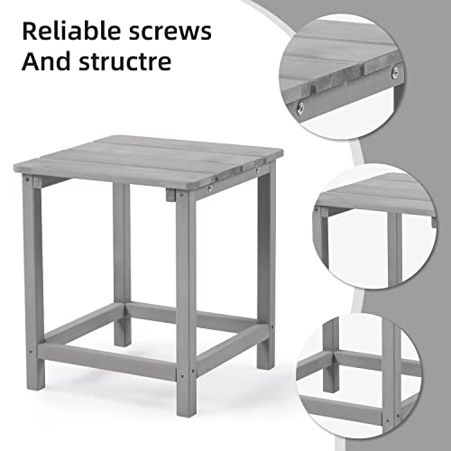 Mederra Outdoor Indoor Adirondack Side Table, Cedar Wood Patio End Table, Rectangular Coffee Table For Garden, Lawn, Pool, Porch, Backyard #TOP3
