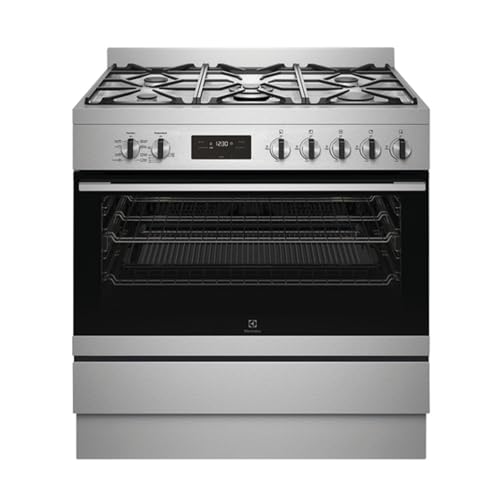 Electrolux Premium 90X60 Freestanding Cooker with Bottom Electric Oven, Cooking Range with 5 Burners & 125L XXL Oven Capacity, Dual Convection Fan, One Hand Ignition, Thermocouple Safety, EFE915SD