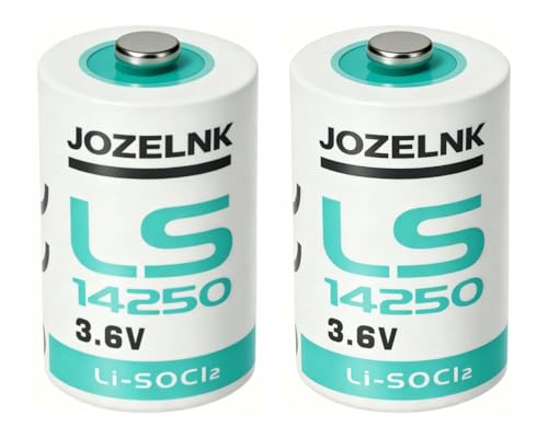 JOZELNK 2 Pack for SAFT LS14250 1/2 AA 3.6V Batteries LS 14250 1200mAh for Dog Collar PLC Computer Memory
