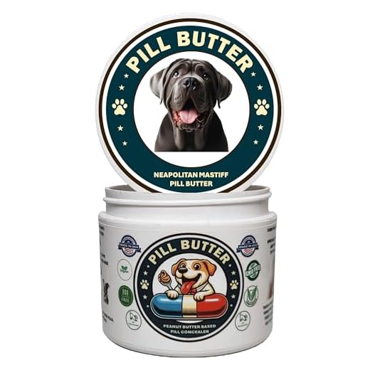 Neapolitan Mastiff Dog Treats to Wrap Pills (+100 Breeds) Jar of Non-Sticky Moldable Paste Made of Real Human Grade Dog Peanut Butter Treat, Food or Gift to Hide Dogs Pills (60 Servings)