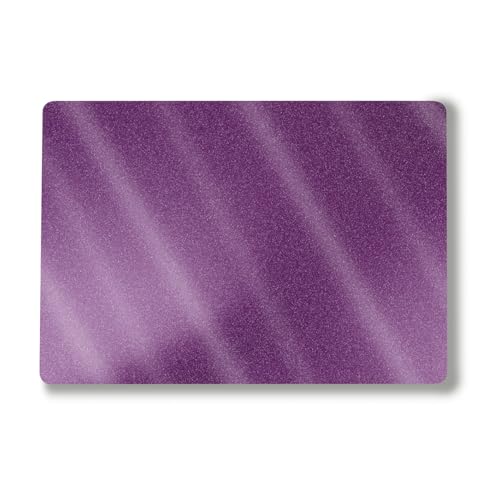 Glossy Glitter Laptop Skin Compatible with Alienware M18 R2 (2024) - Solid Purple - Premium 3M Vinyl Protective Wrap Decal Cover - Easy to Apply | Crafted in The USA by MightySkins