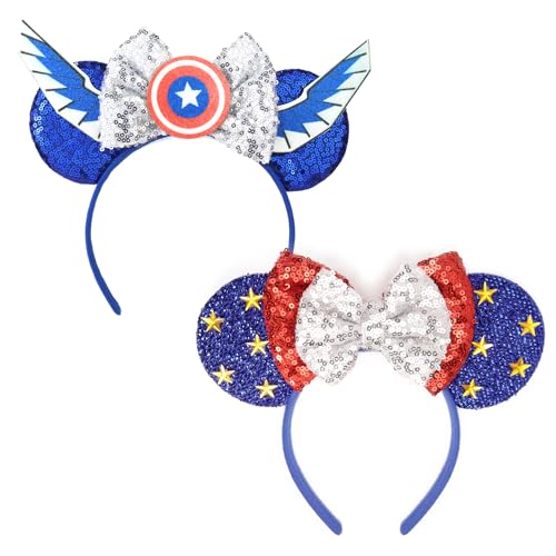 Needzo Super Hero Themed Mouse Ears Headbands - One...