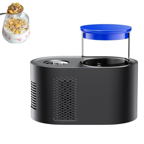 LumoLight缶クーラー、急速冷却カップ、ペルチェ冷却/加熱/発酵、ヨーグルトメーカー、リンククーラー、冷却カップ、小型、デスクトップ、LCDスクリーン、ヨーグルト、牛乳、コーヒー、炭酸飲料、ジュースなどを温かくまたは冷たく保ちます (ブラック) [並