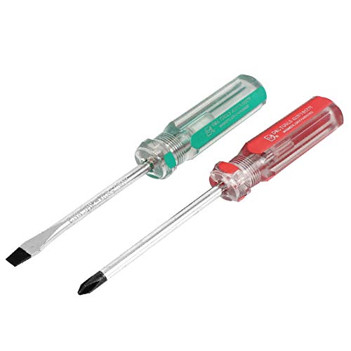 New Lon0167 5mmx75mm Green Destacados Red Clear Grip eficacia confiable Magnetic Slotted Phillips Screwdriver Sets 2 piezas(id:858 87 de a46)