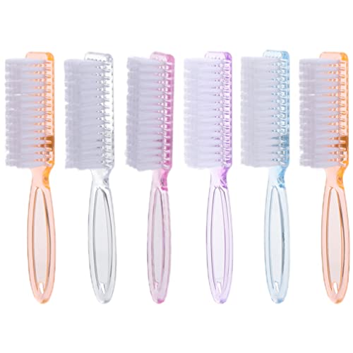 DEARMAMY 6 Cepillos De Uñas De Mango Largo: Cepillos Profesionales Para Limpieza De Con Agarre Ergonómico.