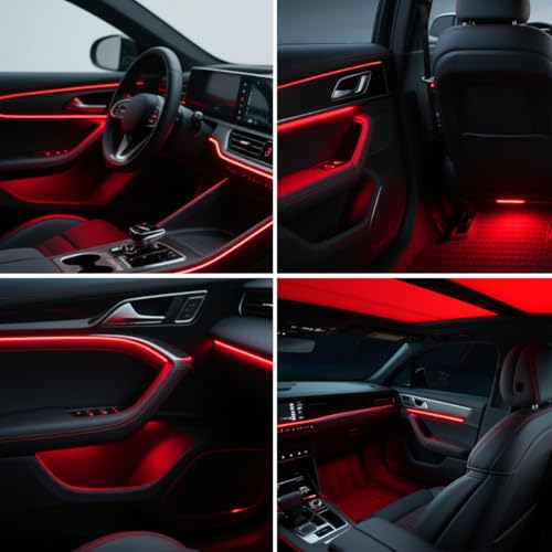 Image of BTF-LIGHTING FCOB COB LED Strip Red Color 5mm Width UL Listed Super Narrow Flexible Uniform Light DC24V 16.4FT CRI 90+ Dimmable LED Ribbon for Bedroom Home Indoor Decor(No Adapter or Controller)