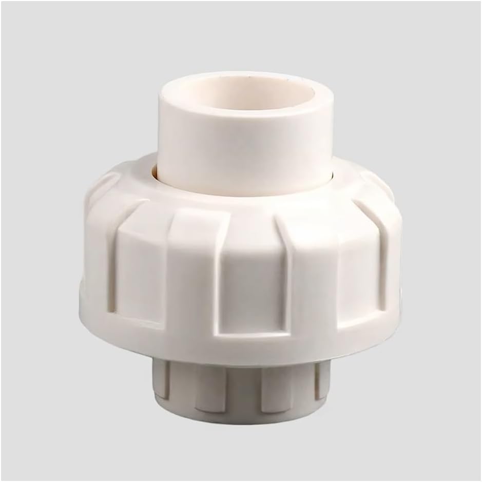 1pc Durable PVC Union Connector for Irrigation and Aquariums - 50mm Blue Pipe Joint, Compatible with 20-50mm PVC Pipes(White,40mm)