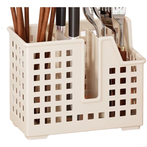 Startbuymore Dispositif de rangement mural pour baguettes avec capacité de drainage et disposition compartimentée pour cuisine (B)