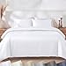 Best Hotel Luxury Bedding 3-Piece King Pure White Duvet Cover Set, 400 TC 100% Long-Staple Combed Cotton Soft, Silky & Breathable Duvet Cover Set, Perfect Cover for your Down Comforter