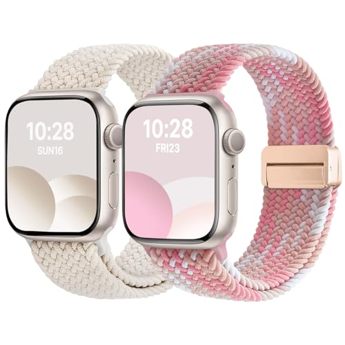 Image of Fullmosa 2 Pack Magnetic Nylon Strap for Apple Watch