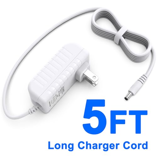 Universal 6V Power Cord Compatible with VTech Baby Monitor Models DM221, DM221-2, DM223, DM251, DM111, DM112, DM222, DM271 (Parent Unit Only) – Replacement Charger Adapter with 5Ft White Cable