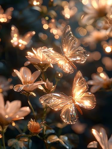 Peinture diamant papillons 5D, le kit de broderie idéal comme cadeau de Noël pour petits et grands
