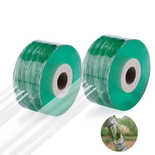 Lot de 2 rouleaux extensibles pour jardinage, film de greffage, adhésif de greffage, rubans de greffage, rubans de culture pour greffer des plantes, réparer des arbres et des fruits