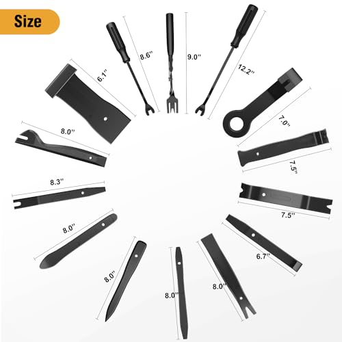 Image of GOOACC 238Pcs Trim Removal Tool Auto Push Pin Bumper Retainer Clip Set | Fastener Terminal Remover Tool Adhesive Cable Clips Kit Car Panel Radio Removal Auto Clip Pliers Black