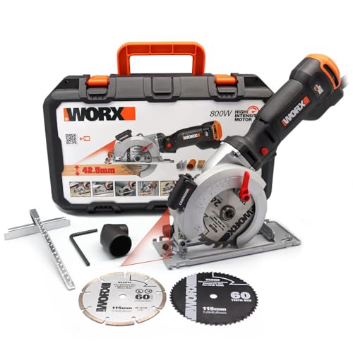 WORX - Scie circulaire 800W- Worxsaw - Profondeur de coupe
