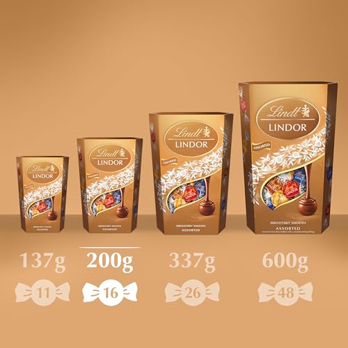 Lindt Lindor Milk Chocolate Assorted With Melting Filling - 200G