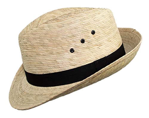 Rising Phoenix Industries Palm Leaf Straw Trilby Wide Brim Fedora Panama Sun Hat For Men Or Women, Uv Upf Protection (Light Natural, Large) #TOP3