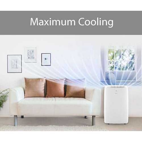LG 7,000 BTU (DOE) 10,000 BTU (ASHRAE) Portable Air Conditioner, 115V, Cools 300 Sq.Ft. (12' x 25' Room Size), Quiet Operation, LCD Remote Control, and Window Installation Kit, White - Image 5