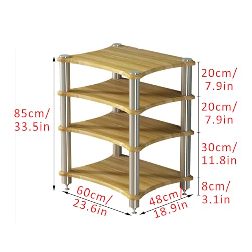 Écran stéréo robuste et meuble audio à étagères réglables gain de place - 3