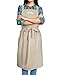 SPDYCESS Grembiuli Donna Croce Posteriore Stile Giapponese con 2 Tasche Tinta Unita Misto Cotone Cuoco Grembiule per Cucina Giardino Cottura Cuochi Pasticceria Artigianato