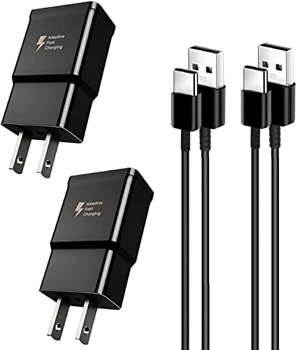 Samsung Galaxy Adaptive Fast Charger Kit (2-Pack),with USB Type C Cable Compatible Samsung Galaxy S8 S8 Plus S9 Plus S10 S10+ S10e S20 S20+ S21 S21Ultra S22 S22Ultra Note 8/9/10/20 and More