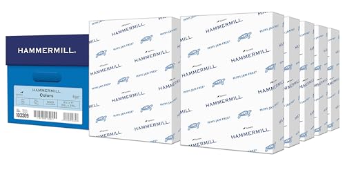 Image of Hammermill Colors Blue, 20lbs, 8.5 x 11, 5000 Sheets /10 Ream Case (103309C)