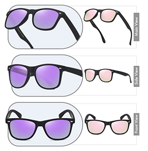 Image of Retro Rewind Polarized Sunglasses for Women Men - UV400 Classic Square Vintage Shades Trendy Unisex Sun Glasses