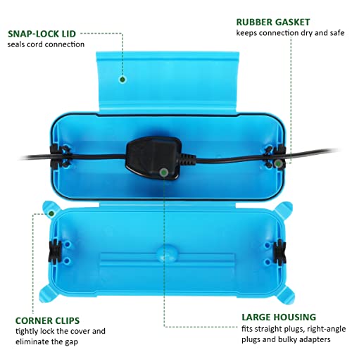Image of Flemoon Outdoor Extension Cord Safety Cover, IP44 Waterproof Electrical Box