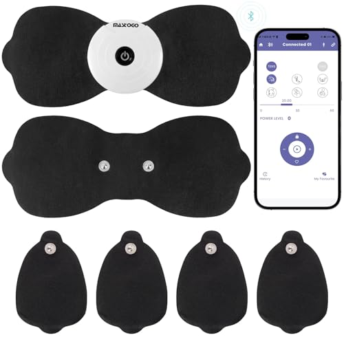 MASTOGO Wireless TENS Unit Muscle Stimulator, Pain Relief Massager - APP Controlled Bluetooth EMS...