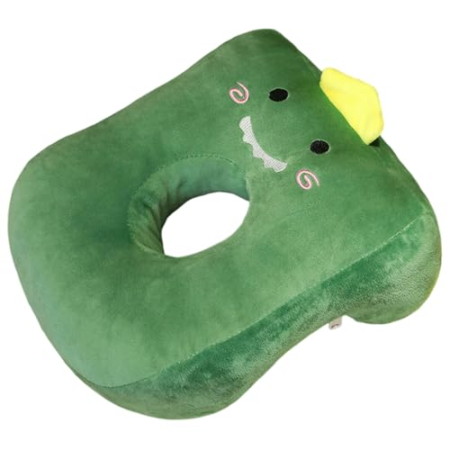 CavspkArt Almohada para siesta de oficina de algodón con memoria, bonita almohada con agujero para las orejas, almohada suave para siesta, almohada para dormir de lado para damas, niñas, niños