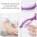 Beomeen Pumice Stone Brush for Feet 4 in 1, Foot File Callus Remover, Foot Rasp and Sand Paper Pedicure Tools with Handle, Shower Foot Scrubber, Soft Smooth Feet for Home Foot Care,2 Pack