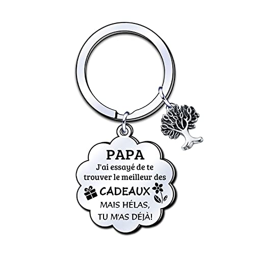LUODAN Papa Porte-clés Cadeau,Porte-clés de de Papa,Cadeau de fête des pères,Cadeaux d'anniversaire,Cadeaux de Famille