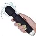 [Upgrade] Powerful Personal Wand Massager, 8 Speed 20 Mode, Whisper Quiet, Waterproof, Hand-held, Mini Wireless Massage Neck and Shoulders - Sports Recovery and Muscle Pain (Black)