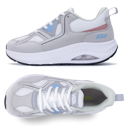 Image of Wide Toe Box Shoes Women Arch Support Walking Sneakers Orthotic Tennis Shoes for Plantar Fasciitis Bunions
