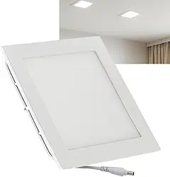 Painel Plafon LED de Embutir 25W Quadrado 29x29cm Slim, 6500K, Estrutura Metálica – Luz Branca Fria Premium