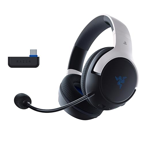 Kaira HyperSpeed (licenza Playstation) - Cuffie da gioco wireless per Playstation - 2,4 HyperSpeed e Bluetooth (Triforce 50mm, microfono HyperClear, USB, multipiattaforma) Bianco