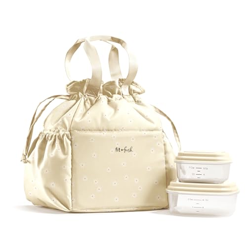 Fit & Fresh Cromwell Drawstring Lunch Bag for Women, Complete ...