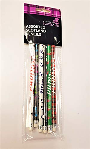 Thistle products Assorted Scottish Pencils pack of 6