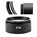 Thincol 0.7X Auxiliary Stereo Microscope Objective Lens, 48mm Mounting, Easy to Attach, Black, LED Light, Metal, Industry Video Microscope Accessory