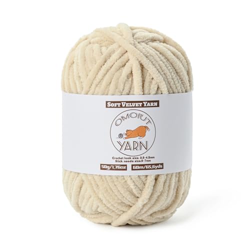 Fluffy Velvet Yarn for Crocheting, Chunky Chenille Baby Blanket Yarn