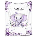 Rosa Ciny Personalized Baby Blanket with Name – Custom Blanket for Kids, Ideal Gift for Newborns, New Moms, Baby Showers, or Birthdays