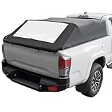 JOYTUTUS Truck Bed Soft Topper Compatible with Tacoma 2005-2023 with 6ft Bed, Foldable Truck Cap Camper Shell for Tacoma 2nd & 3rd Gen
