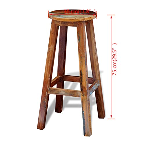 Tabouret de bar en bois stable et compact pour petits espaces - 3