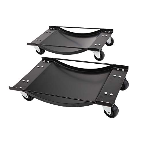 4 Pcs Black 3" Tire Skates Wheel Car Dolly Ball Bearings Vehicle Car Auto Repair Moving Diamond #TOP1