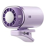 Ventilador de aire acondicionado para coche con 199 velocidades y rotación de 360°, ventilador personal portátil con clip con refrigeración semiconductor, ventiladores recargables USB para coche, ofi